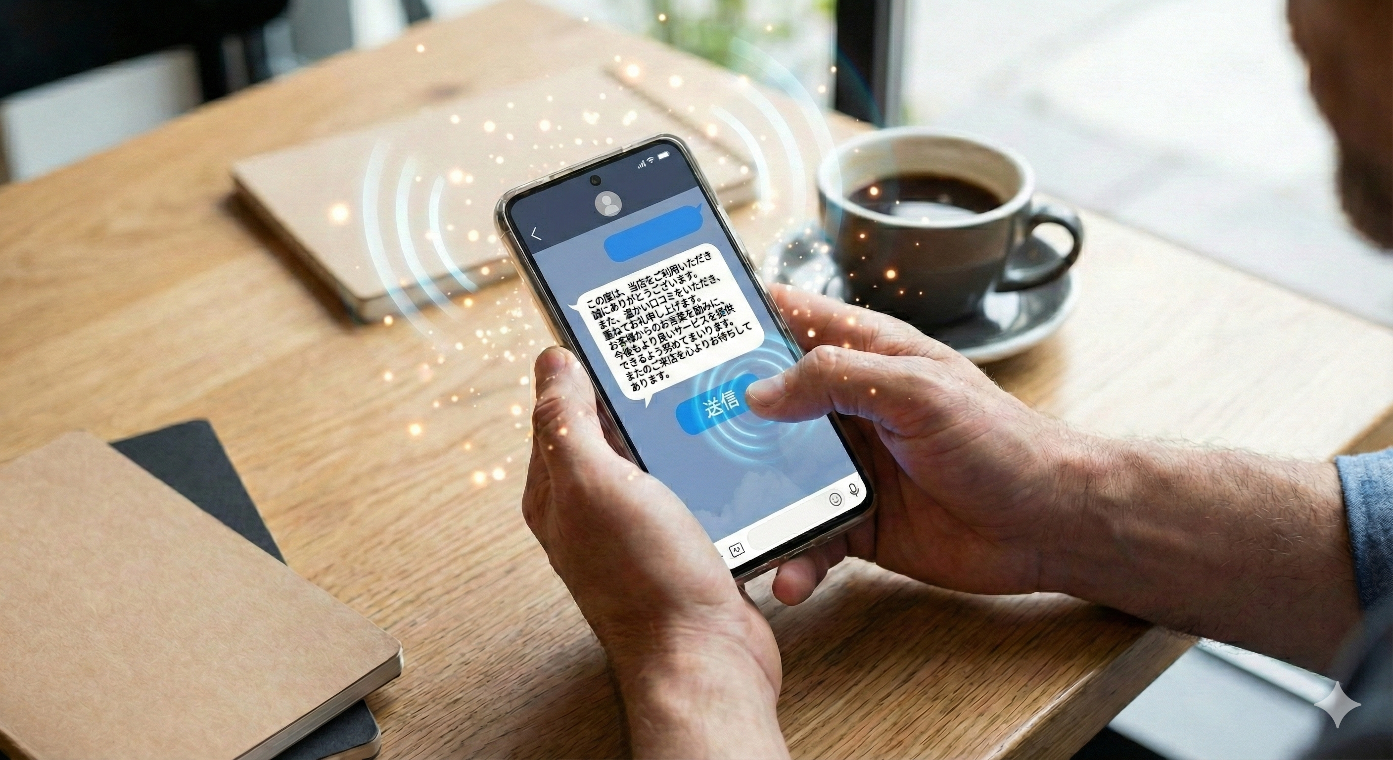 返信操作イメージ